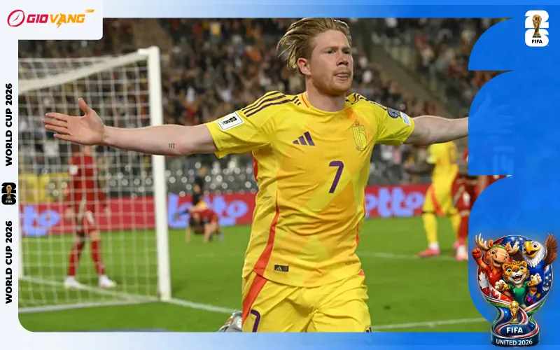  Danh sách cầu thủ đội tuyển Bỉ tại World Cup 2026 không thể thiếu Kevin De Bruyne