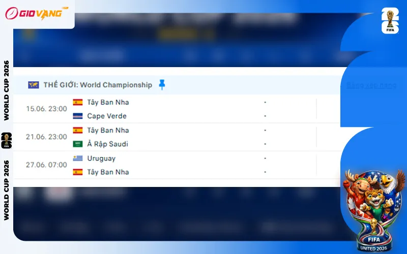 Lịch Thi Đấu Đội Tuyển Tây Ban Nha Tại World Cup 2026