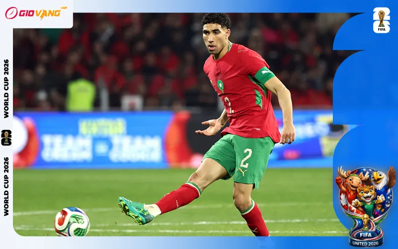Achraf Hakimi luôn là chỗ dựa vững chãi trong đội hình Ma Rốc