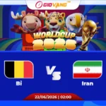 Soi kèo Bỉ vs Iran 02h00 ngày 22/6/2026 – World Cup 2026