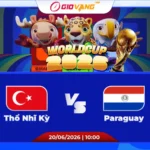 Soi kèo Thổ Nhĩ Kỳ vs Paraguay 10h00 ngày 20/6/2026 – World Cup 2026
